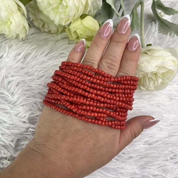 Women's Plunder Design Tinsley Stretch Bracelet Red Fashion Jewelry - Picture 5 of 5